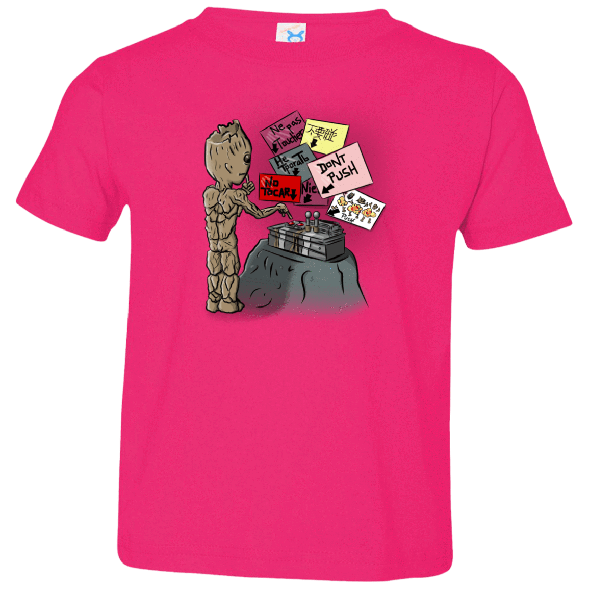 T-Shirts Hot Pink / 2T Groot No Touch Toddler Premium T-Shirt