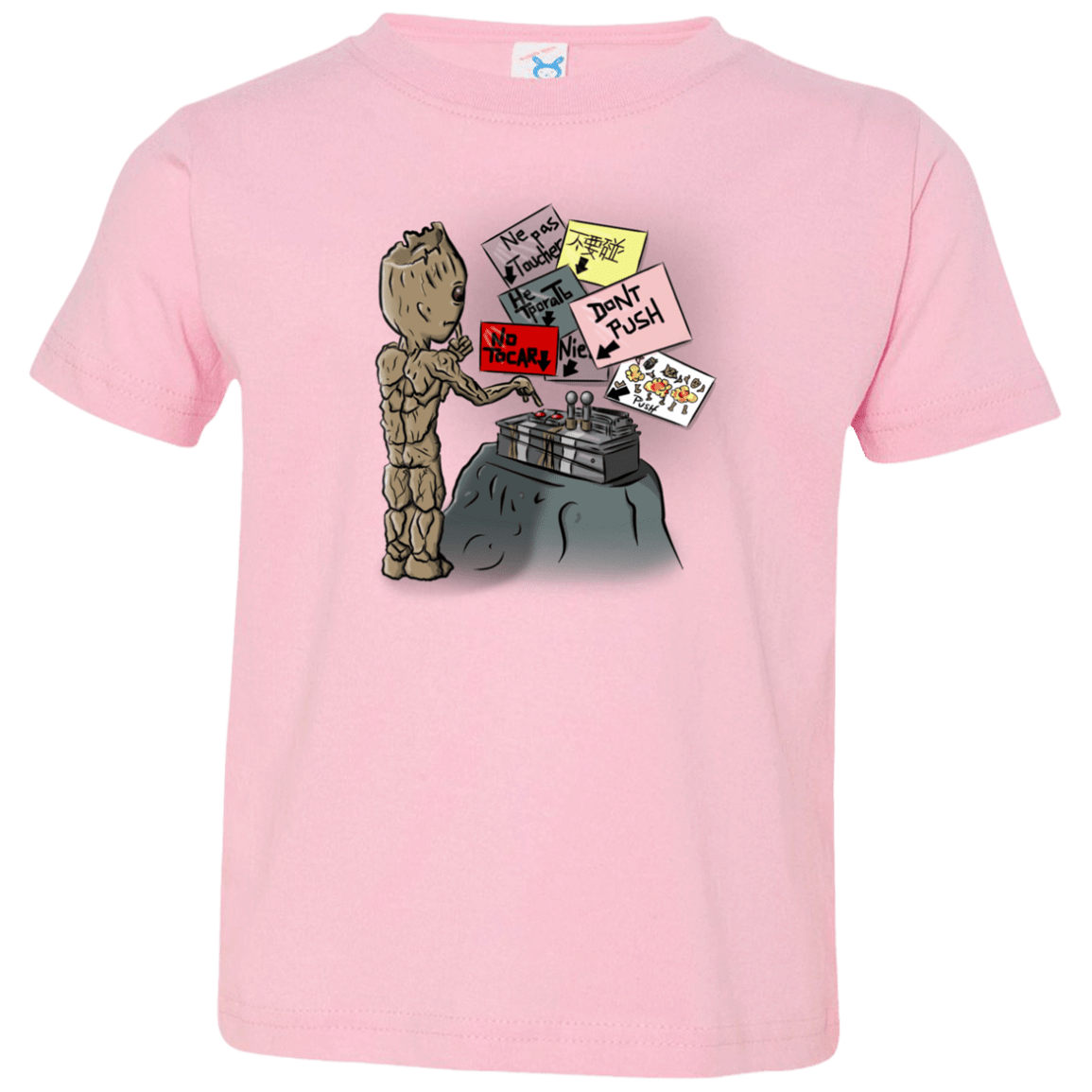 T-Shirts Pink / 2T Groot No Touch Toddler Premium T-Shirt