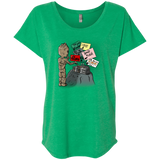 T-Shirts Envy / X-Small Groot No Touch Triblend Dolman Sleeve