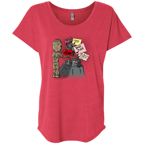 T-Shirts Vintage Red / X-Small Groot No Touch Triblend Dolman Sleeve