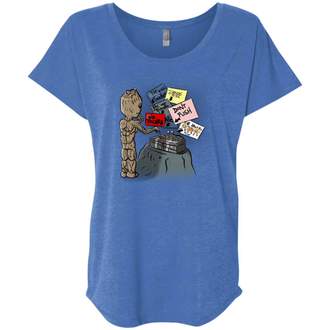 T-Shirts Vintage Royal / X-Small Groot No Touch Triblend Dolman Sleeve