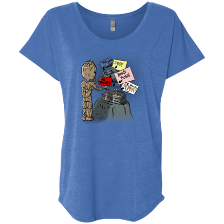 T-Shirts Vintage Royal / X-Small Groot No Touch Triblend Dolman Sleeve