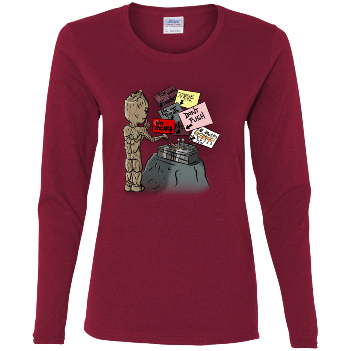 T-Shirts Cardinal / S Groot No Touch Women's Long Sleeve T-Shirt