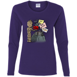 T-Shirts Purple / S Groot No Touch Women's Long Sleeve T-Shirt