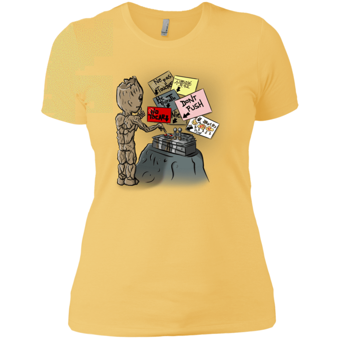 T-Shirts Banana Cream/ / X-Small Groot No Touch Women's Premium T-Shirt