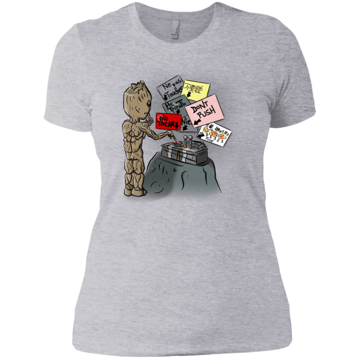 T-Shirts Heather Grey / X-Small Groot No Touch Women's Premium T-Shirt