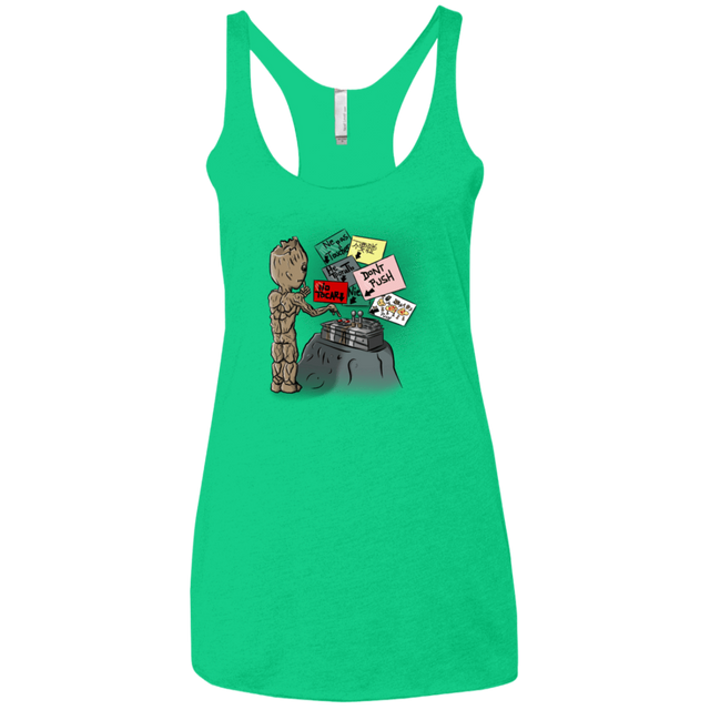 T-Shirts Envy / X-Small Groot No Touch Women's Triblend Racerback Tank