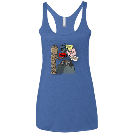 T-Shirts Vintage Royal / X-Small Groot No Touch Women's Triblend Racerback Tank