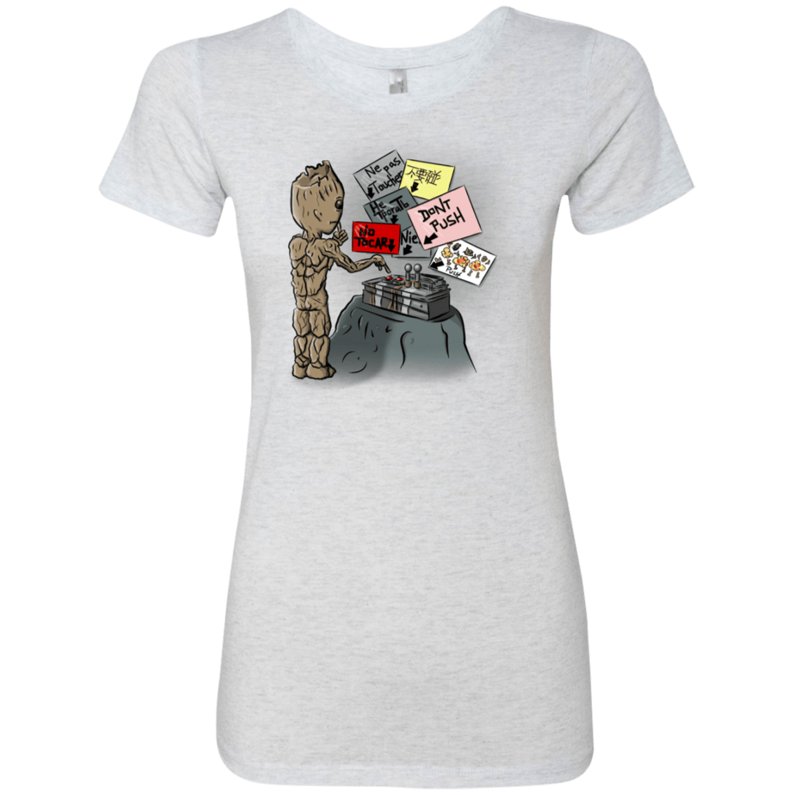 T-Shirts Heather White / S Groot No Touch Women's Triblend T-Shirt