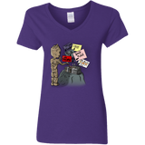 T-Shirts Purple / S Groot No Touch Women's V-Neck T-Shirt