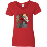 T-Shirts Red / S Groot No Touch Women's V-Neck T-Shirt