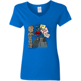 T-Shirts Royal / S Groot No Touch Women's V-Neck T-Shirt