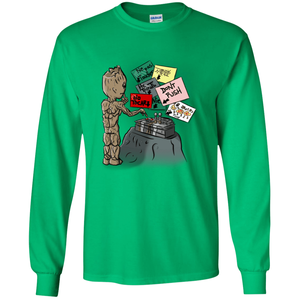 T-Shirts Irish Green / YS Groot No Touch Youth Long Sleeve T-Shirt