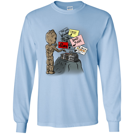 T-Shirts Light Blue / YS Groot No Touch Youth Long Sleeve T-Shirt