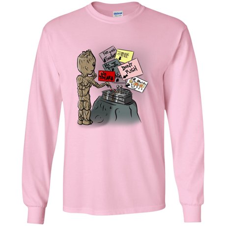 T-Shirts Light Pink / YS Groot No Touch Youth Long Sleeve T-Shirt