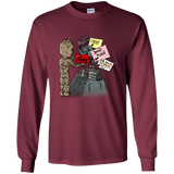 T-Shirts Maroon / YS Groot No Touch Youth Long Sleeve T-Shirt