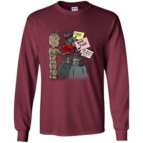 T-Shirts Maroon / YS Groot No Touch Youth Long Sleeve T-Shirt