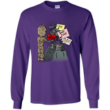 T-Shirts Purple / YS Groot No Touch Youth Long Sleeve T-Shirt