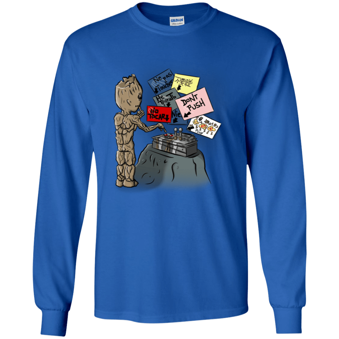 T-Shirts Royal / YS Groot No Touch Youth Long Sleeve T-Shirt