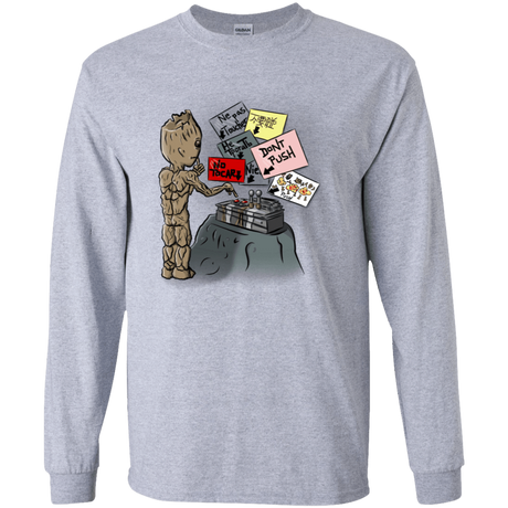 T-Shirts Sport Grey / YS Groot No Touch Youth Long Sleeve T-Shirt