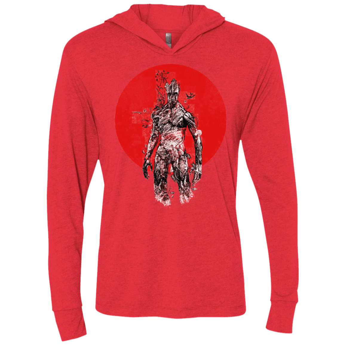 T-Shirts Vintage Red / X-Small Groot's Garden Triblend Long Sleeve Hoodie Tee