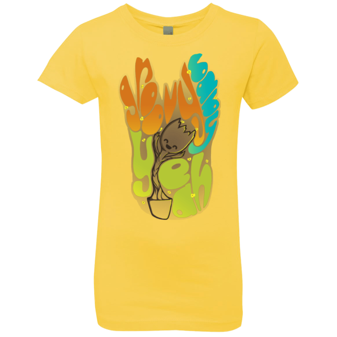 T-Shirts Vibrant Yellow / YXS Groovy Baby Girls Premium T-Shirt