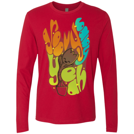 T-Shirts Red / Small Groovy Baby Men's Premium Long Sleeve