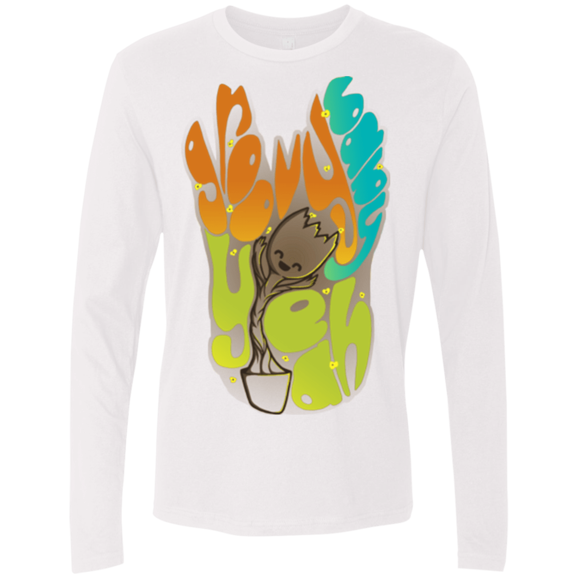 T-Shirts White / Small Groovy Baby Men's Premium Long Sleeve