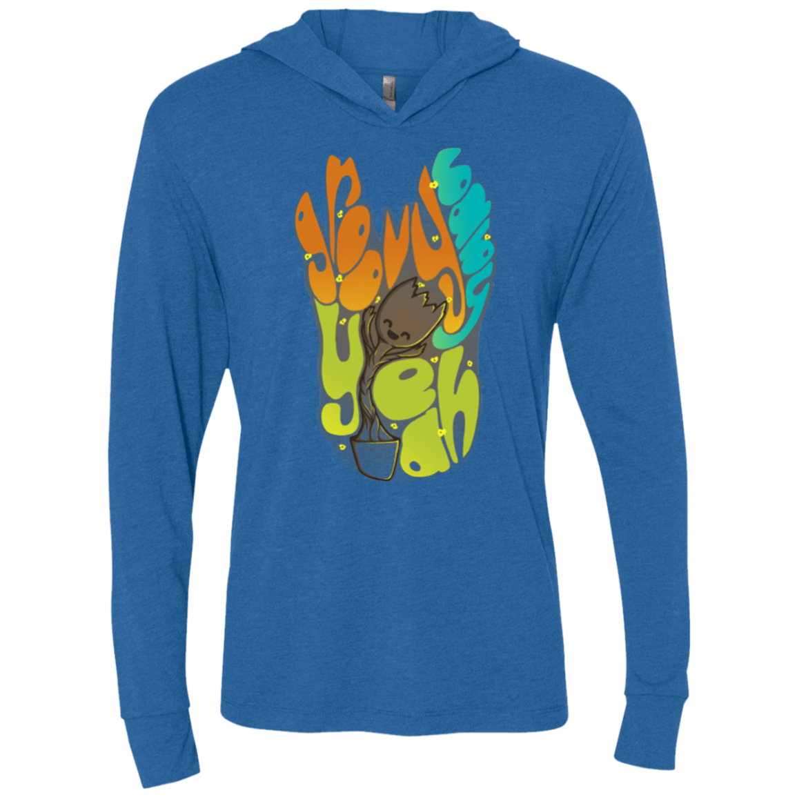 T-Shirts Vintage Royal / X-Small Groovy Baby Triblend Long Sleeve Hoodie Tee