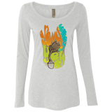 T-Shirts Heather White / Small Groovy Baby Women's Triblend Long Sleeve Shirt