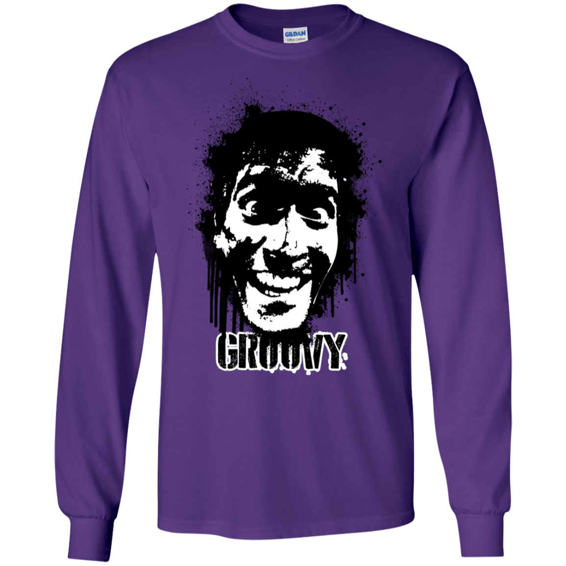 T-Shirts Purple / S Groovy Men's Long Sleeve T-Shirt