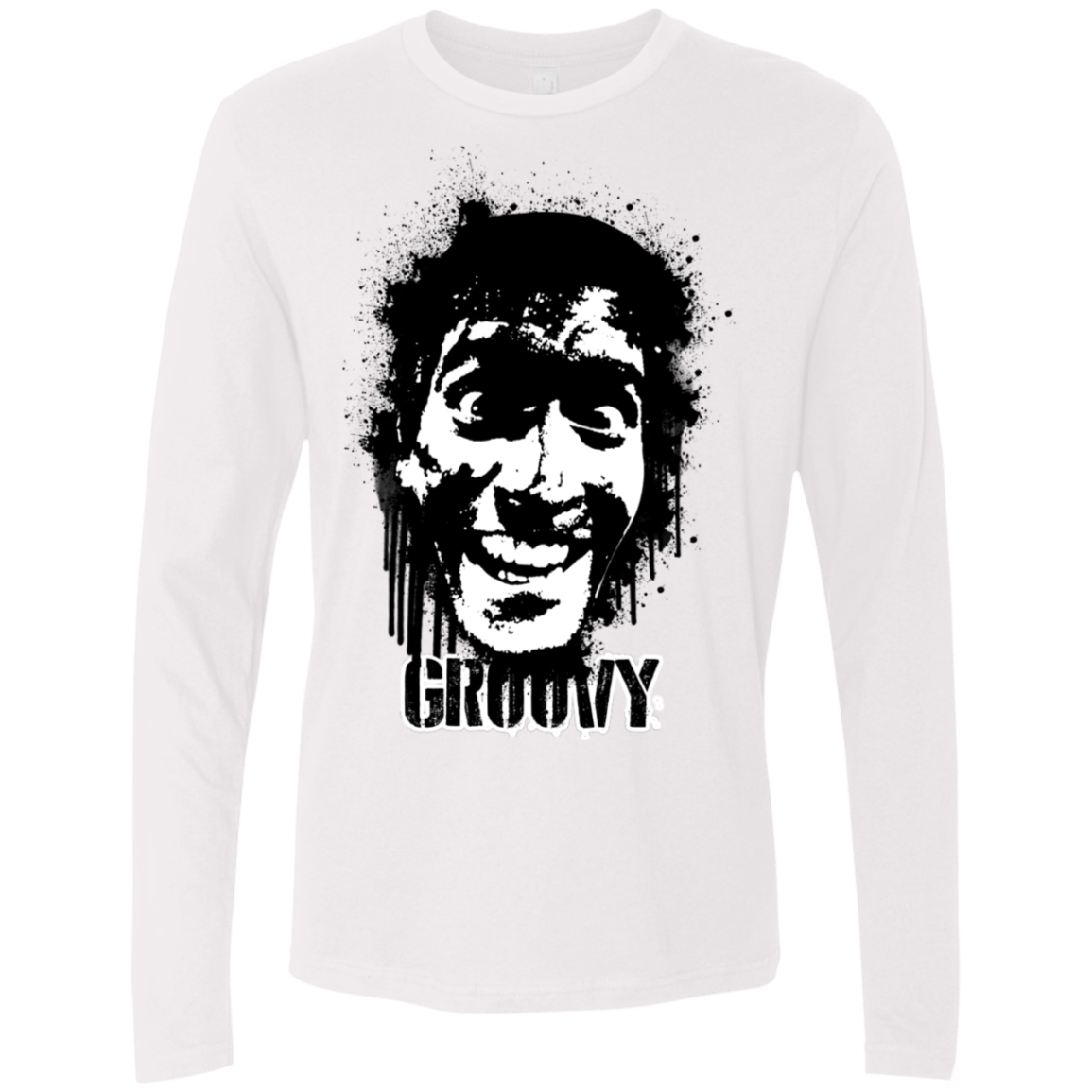 T-Shirts White / S Groovy Men's Premium Long Sleeve