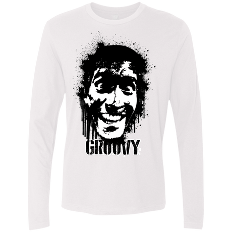 T-Shirts White / S Groovy Men's Premium Long Sleeve