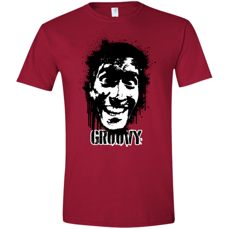 T-Shirts Cardinal Red / S Groovy Men's Semi-Fitted Softstyle