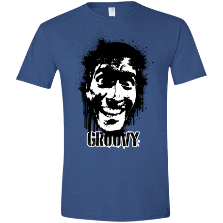 T-Shirts Heather Royal / X-Small Groovy Men's Semi-Fitted Softstyle