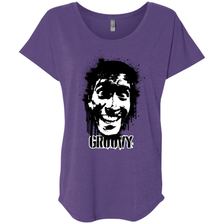 T-Shirts Purple Rush / X-Small Groovy Triblend Dolman Sleeve