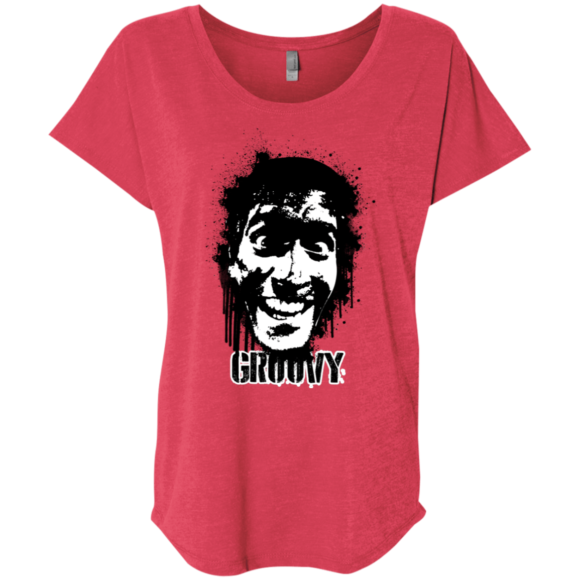 T-Shirts Vintage Red / X-Small Groovy Triblend Dolman Sleeve