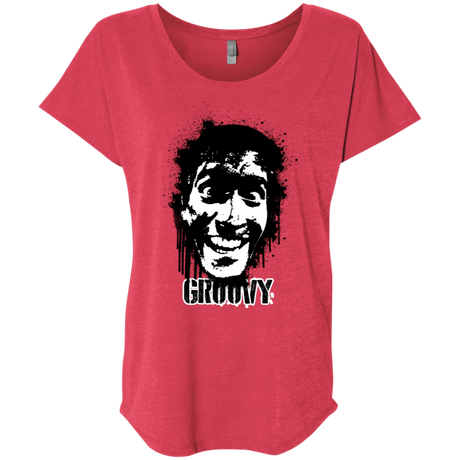 T-Shirts Vintage Red / X-Small Groovy Triblend Dolman Sleeve