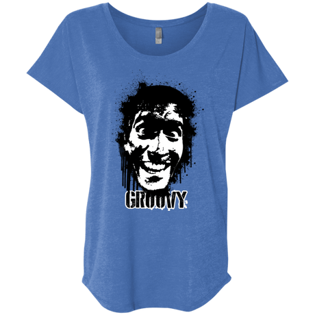 T-Shirts Vintage Royal / X-Small Groovy Triblend Dolman Sleeve