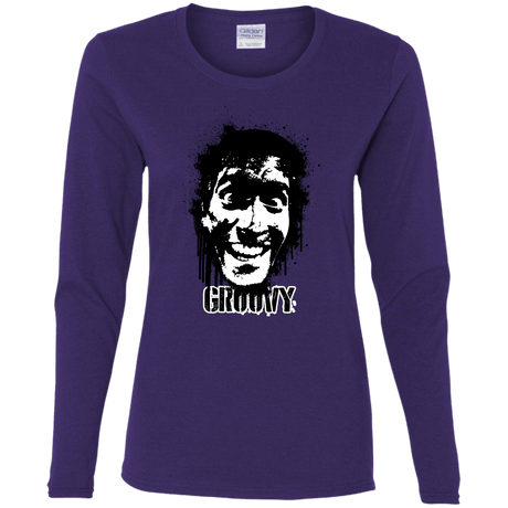 T-Shirts Purple / S Groovy Women's Long Sleeve T-Shirt