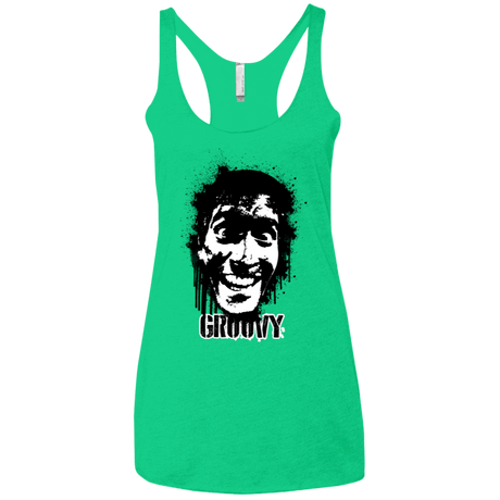 T-Shirts Envy / X-Small Groovy Women's Triblend Racerback Tank