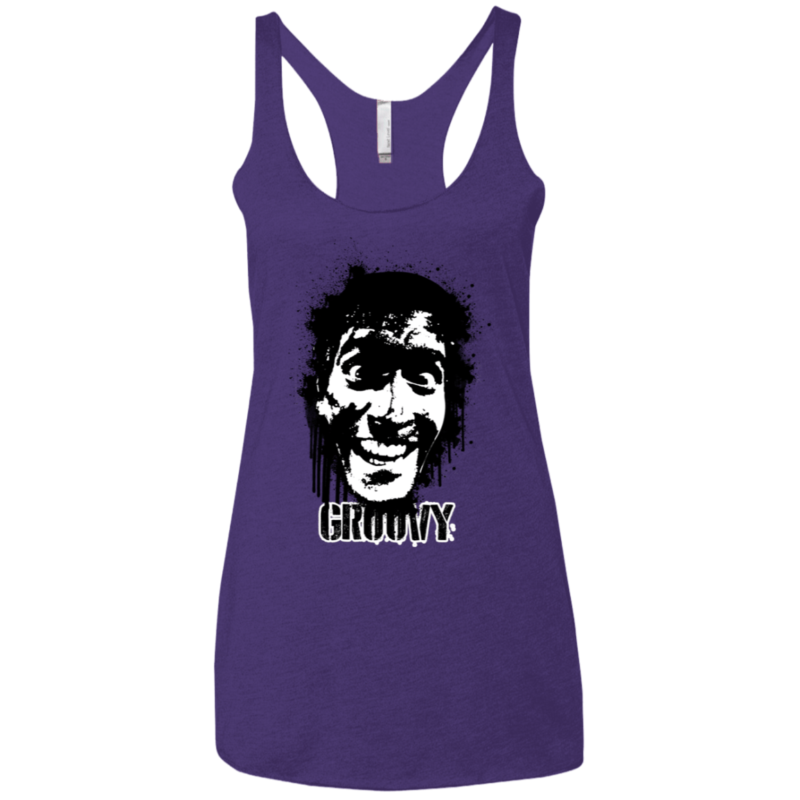 T-Shirts Purple Rush / X-Small Groovy Women's Triblend Racerback Tank