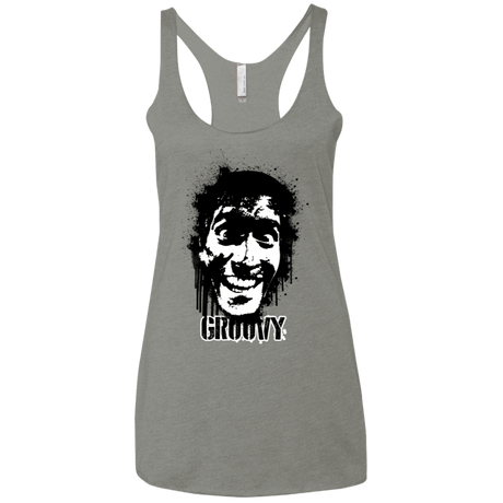 T-Shirts Venetian Grey / X-Small Groovy Women's Triblend Racerback Tank