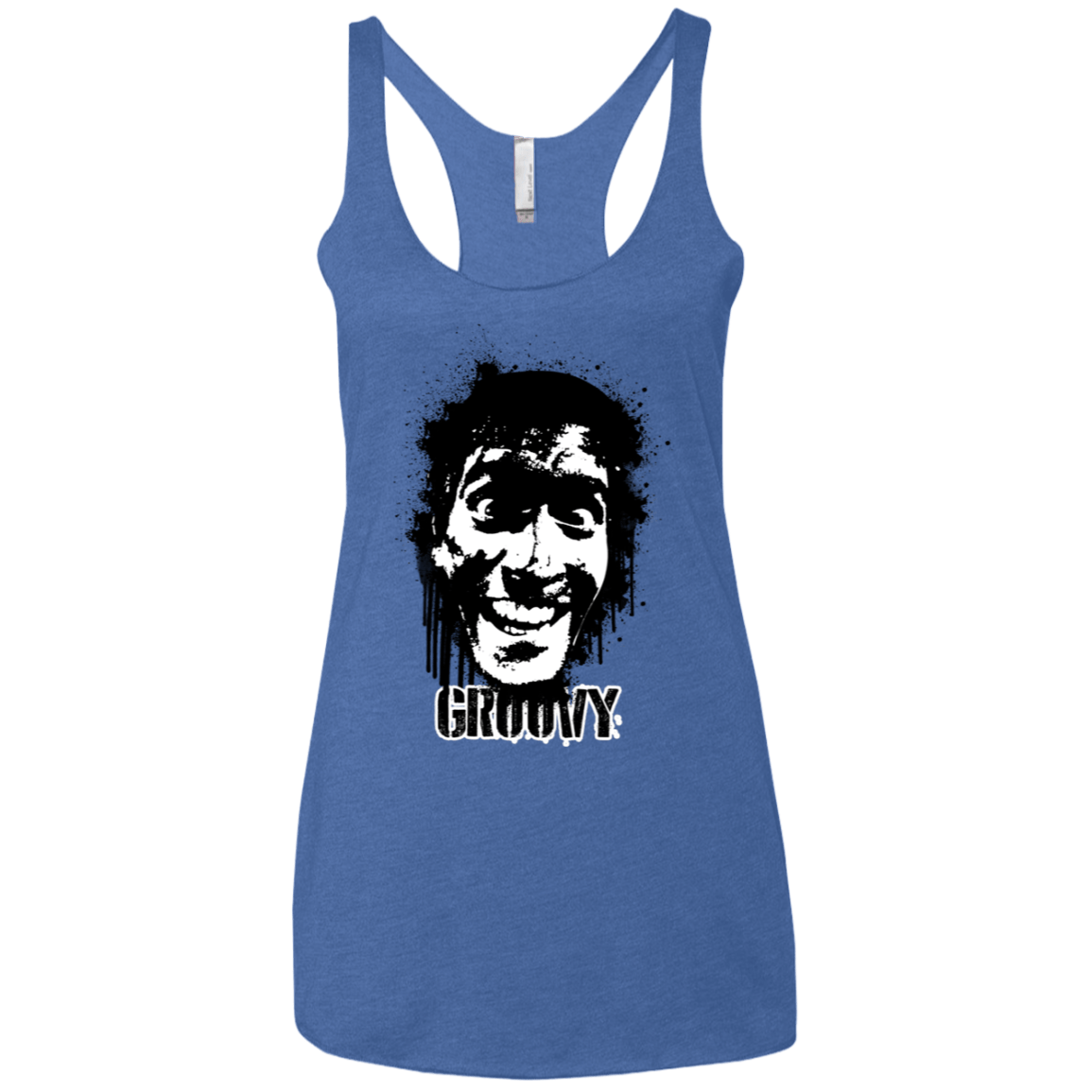 T-Shirts Vintage Royal / X-Small Groovy Women's Triblend Racerback Tank