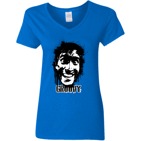 T-Shirts Royal / S Groovy Women's V-Neck T-Shirt