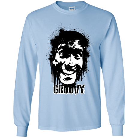 T-Shirts Light Blue / YS Groovy Youth Long Sleeve T-Shirt