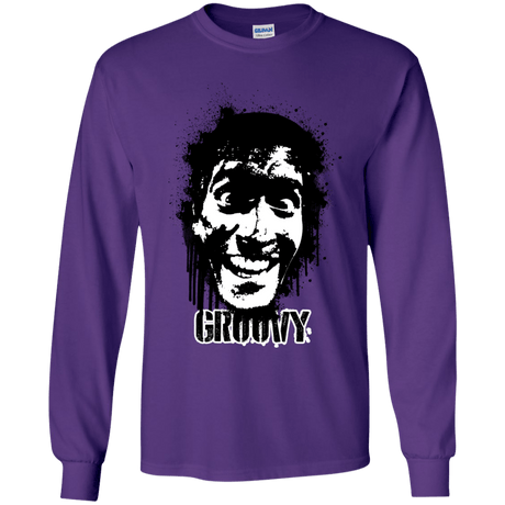 T-Shirts Purple / YS Groovy Youth Long Sleeve T-Shirt