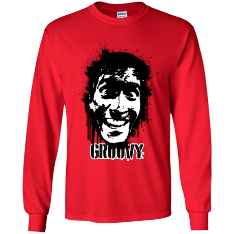 T-Shirts Red / YS Groovy Youth Long Sleeve T-Shirt
