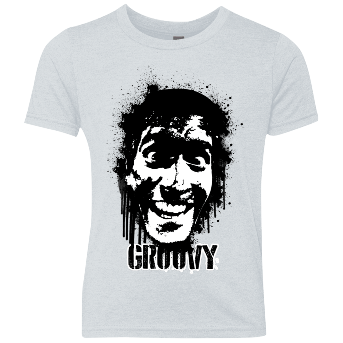 T-Shirts Heather White / YXS Groovy Youth Triblend T-Shirt