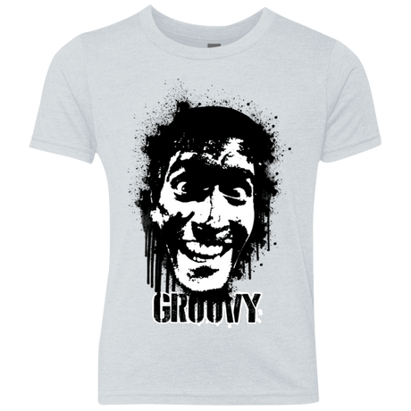 T-Shirts Heather White / YXS Groovy Youth Triblend T-Shirt